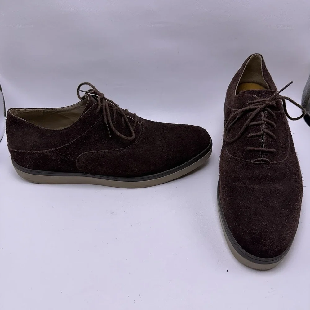FitFlop Lewis Mens US 11 EU 44 Oxford Sneaker Hybrid Shoes Brown Suede
